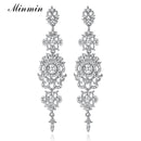 Women Crystal Long Chandelier Drop Earrings-gold-JadeMoghul Inc.
