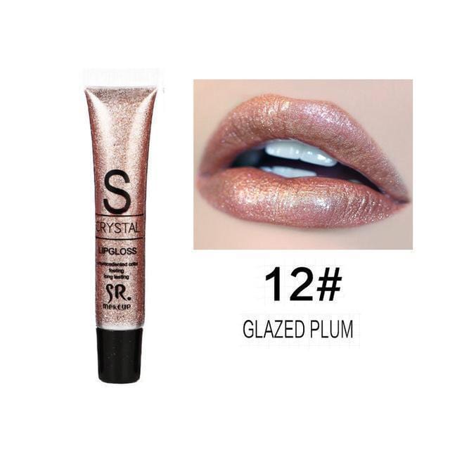 Women Crystal Super Shine Liquid Shimmer Lip Gloss-12-JadeMoghul Inc.