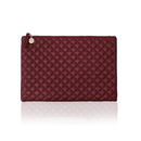 Women Diamond Lattice Quilt Clutch Bag With Metal Charm