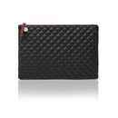 Women Diamond Lattice Quilt Clutch Bag With Metal Charm