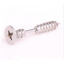 Women Double Sided Stainless Steel Screw Stud Earrings-C-JadeMoghul Inc.