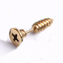 Women Double Sided Stainless Steel Screw Stud Earrings-D-JadeMoghul Inc.