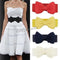 Belts For Women Elastic Stretch Waist Belt With Bow Detailing