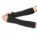 Women Elbow Length Finger Less Gloves-Black-JadeMoghul Inc.