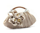 Women Elegant Silk Flower Evening Clutch-apricot-(20cm<Max Length<30cm)-JadeMoghul Inc.