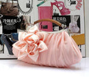 Women Elegant Silk Flower Evening Clutch-champagne-(20cm<Max Length<30cm)-JadeMoghul Inc.