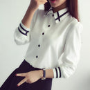 Women Elegant Turn down Collar Shirt Top-as the picture shown-L-JadeMoghul Inc.
