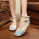 Women Embroidered Sequins Flat Shoes With Ankle Strap Closure-10-4-JadeMoghul Inc.