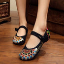 Women Embroidered Sequins Flat Shoes With Ankle Strap Closure-27-7.5-JadeMoghul Inc.