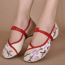 Women Embroidered Sequins Flat Shoes With Ankle Strap Closure-27-7.5-JadeMoghul Inc.