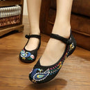 Women Embroidered Sequins Flat Shoes With Ankle Strap Closure-27-7.5-JadeMoghul Inc.