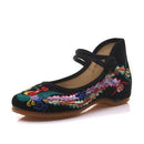 Women Embroidered Sequins Flat Shoes With Ankle Strap Closure-27-7.5-JadeMoghul Inc.