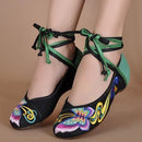 Women Embroidered Sequins Flat Shoes With Ankle Strap Closure-27-7.5-JadeMoghul Inc.