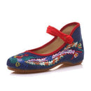 Women Embroidered Sequins Flat Shoes With Ankle Strap Closure-27-7.5-JadeMoghul Inc.