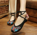 Women Embroidered Sequins Flat Shoes With Ankle Strap Closure-27-7.5-JadeMoghul Inc.