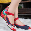 Women Embroidered Sequins Flat Shoes With Ankle Strap Closure-27-7.5-JadeMoghul Inc.