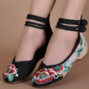 Women Embroidered Sequins Flat Shoes With Ankle Strap Closure-5-4-JadeMoghul Inc.