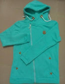 Women Fashion Fleeces Zippered Sweatshirt / Hoodie-Green-S-JadeMoghul Inc.