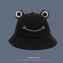 Women Fashion Frog Bucket Hat New Summer Hat Female Parent-Child Frog Fishing Cap Korean Wild Cute Sun Hat Big Eyes Bucket Hat AExp