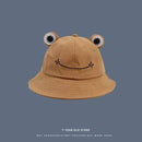 Women Fashion Frog Bucket Hat New Summer Hat Female Parent-Child Frog Fishing Cap Korean Wild Cute Sun Hat Big Eyes Bucket Hat AExp