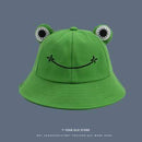 Women Fashion Frog Bucket Hat New Summer Hat Female Parent-Child Frog Fishing Cap Korean Wild Cute Sun Hat Big Eyes Bucket Hat AExp