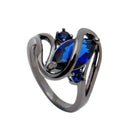 Women Fashion Luxury Vintage Black Gold Zircon Oval Ring-10-Blue-JadeMoghul Inc.