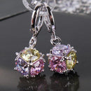 Women Fashion Silver/Gold Square Drop Earrings With Zircon Crystal-white gold plated 1-JadeMoghul Inc.