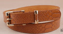 Women Faux Crocodile Leather Belt With Alloy Pin Buckle-coffee color-JadeMoghul Inc.