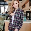 Women Flannel Plaid Button Down Shirt Tunic-920-M-JadeMoghul Inc.