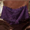 Women Floral Lace Boyshort Panties-purple-M-JadeMoghul Inc.
