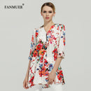 Women Floral Printed Baby Doll Shirt Top-color 7-XL-JadeMoghul Inc.