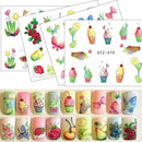 Women Food , Flower, Ice Cream Designs Nail Art Decal Sheet-STZ470-JadeMoghul Inc.