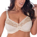 Women Full Coverage Non Padded Lace Sheer Underwire Minimizer Bra-Black01-G-42-JadeMoghul Inc.