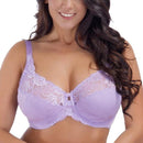 Women Full Coverage Non Padded Lace Sheer Underwire Minimizer Bra-Black01-G-42-JadeMoghul Inc.