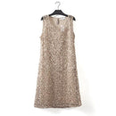 Women Full Sequins Lace A Line Party Dress-beige gold-S-JadeMoghul Inc.