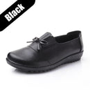Women Genuine Cow Leather Loafers With Bow Detailing-BLACK-4-JadeMoghul Inc.