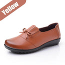 Women Genuine Cow Leather Loafers With Bow Detailing-YELLOW-4-JadeMoghul Inc.