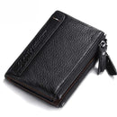 Women Genuine Cow Leather Small Carry All Wallet-Black-JadeMoghul Inc.