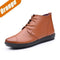 Women Genuine Leather Ankle Length Lace Up Oxford Boots