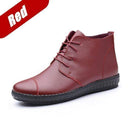 Women Genuine Leather Ankle Length Lace Up Oxford Boots