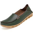 Women Genuine Leather Candy Color Summer Loafers-Army Green-5-JadeMoghul Inc.
