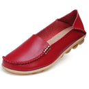 Women Genuine Leather Candy Color Summer Loafers-Beige-5-JadeMoghul Inc.