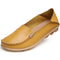 Women Genuine Leather Candy Color Summer Loafers-Beige-5-JadeMoghul Inc.