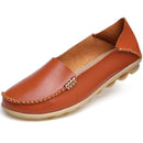 Women Genuine Leather Candy Color Summer Loafers-Beige-5-JadeMoghul Inc.