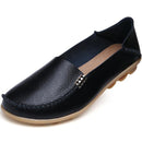 Women Genuine Leather Candy Color Summer Loafers-Black-5-JadeMoghul Inc.