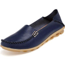 Women Genuine Leather Candy Color Summer Loafers-Dark Blue-5-JadeMoghul Inc.