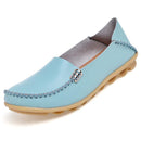 Women Genuine Leather Candy Color Summer Loafers-Light Blue-5-JadeMoghul Inc.
