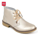 Women Genuine Leather Metallic Boots AExp