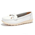Women Genuine Leather Summer Flats/ Loafers-white-5-JadeMoghul Inc.