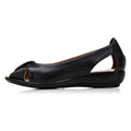 Women Genuine Leather Summer Sandals-Black-4-JadeMoghul Inc.